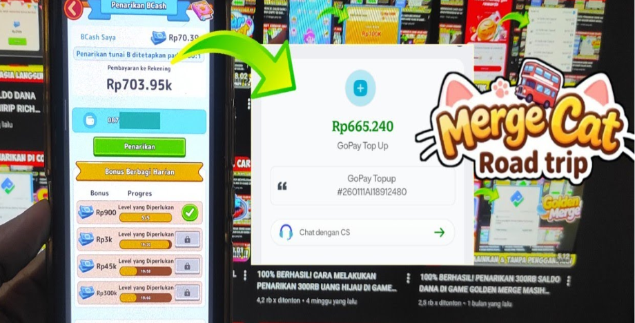 Merge Cats Apk Apakah Aman dan Menghasilkan Uang? Review Jujur Bukti Penarikan ke DANA