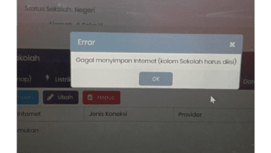 Solusi Gagal Menyimpan Internet Kolom Sekolah Harus Diisi di Dapodik 2026.b, Ini Penyebab dan Cara Mengatasinya