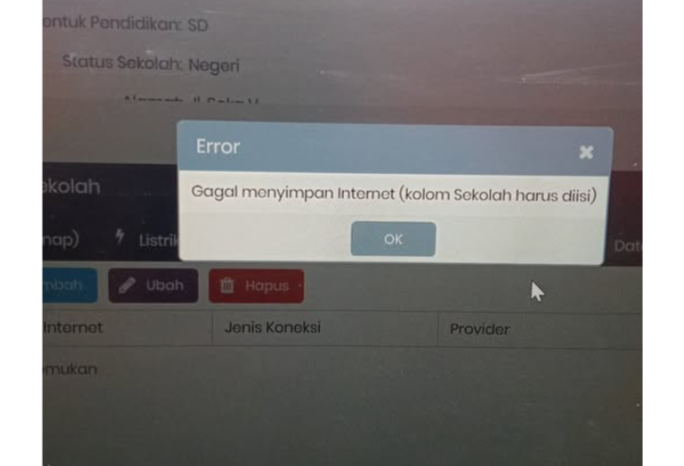 Solusi Gagal Menyimpan Internet Kolom Sekolah Harus Diisi di Dapodik 2026.b, Ini Penyebab dan Cara Mengatasinya