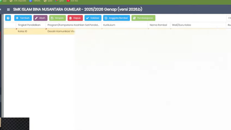 Cara Membuat Rombel Di Dapodik 2026 B Saat Menu Aksi Tidak Muncul