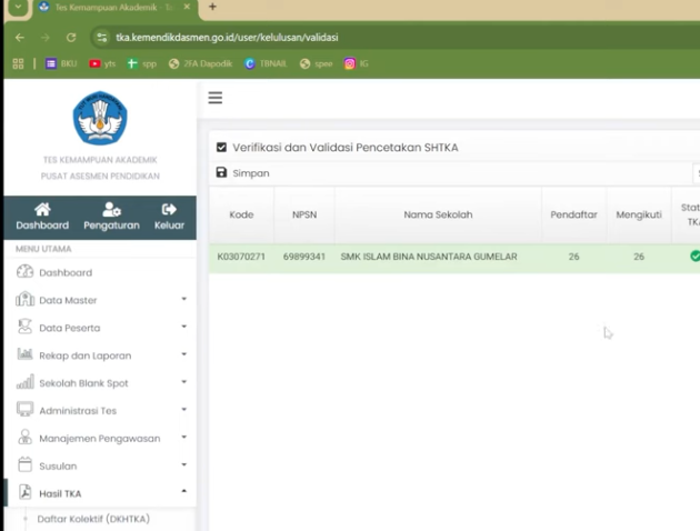 Cara Perbaikan Data DKHTKA Siswa yang Masih Salah di Web TKA
