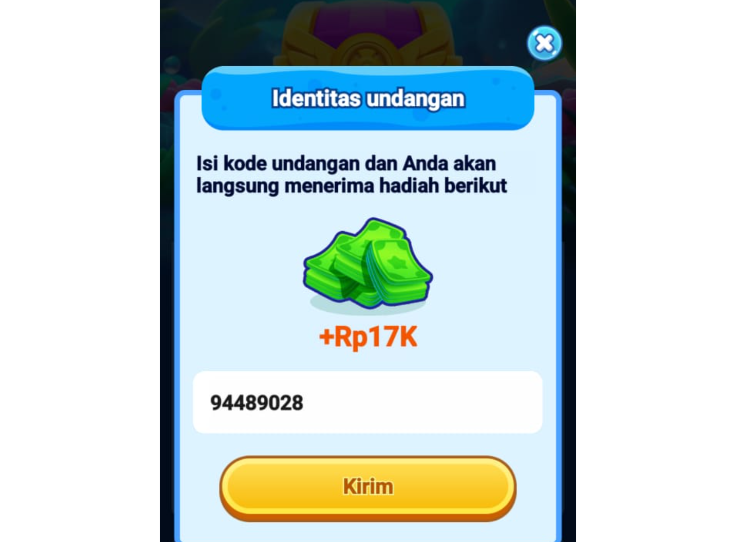 Kode Undangan Clear Blast Terbaru "94489028" Bonus Rp17.000 Masukkan ID ini