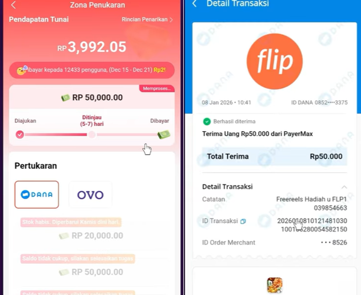 Aplikasi FreeReels Apakah Aman dan Terbukti Membayar? Bukti Penarikan Rp50.000