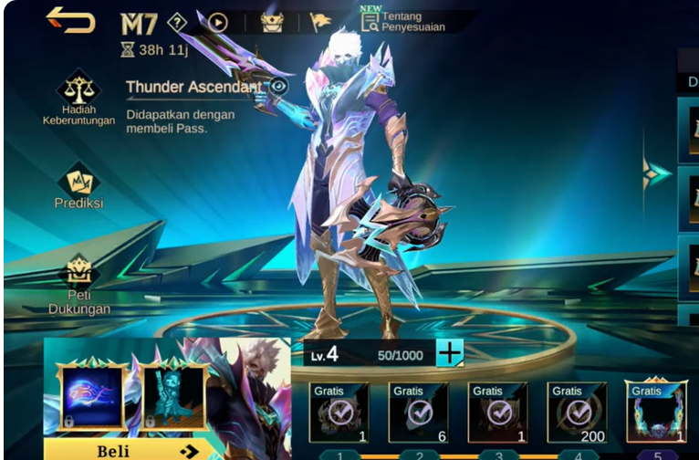 Cara Mendapatkan EXP M7 Gratis Total 86.950, Skin M7 Prime Granger Dijamin Cuma 399 Diamond