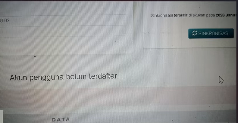 Solusi Akun Belum Terdaftar dan Sinkronisasi Muncul Tarik Data di Dapodik Terbaru