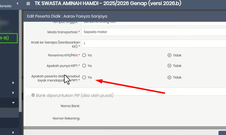 Cara Mengajukan PIP di Dapodik 2026.B, Cut Off 31 Januari 2026