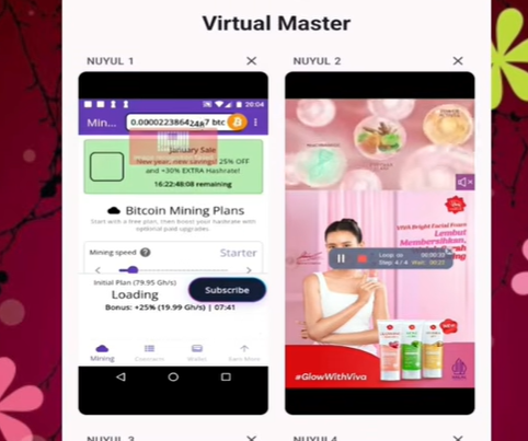 Cara Kloning Bitcoin Mining di Virtual Master yang Lebih Ringan dan Stabil di Android