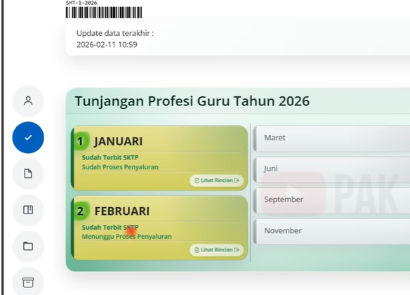 Cara Membuka Info GTK Agar SKTP Sudah Terbit dan Muncul di Dashboard