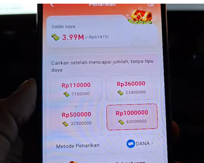 Cara Menarik Uang Kertas Hijau di VikTV Langsung Cair Tanpa Syarat Rumit Untuk Pemula!