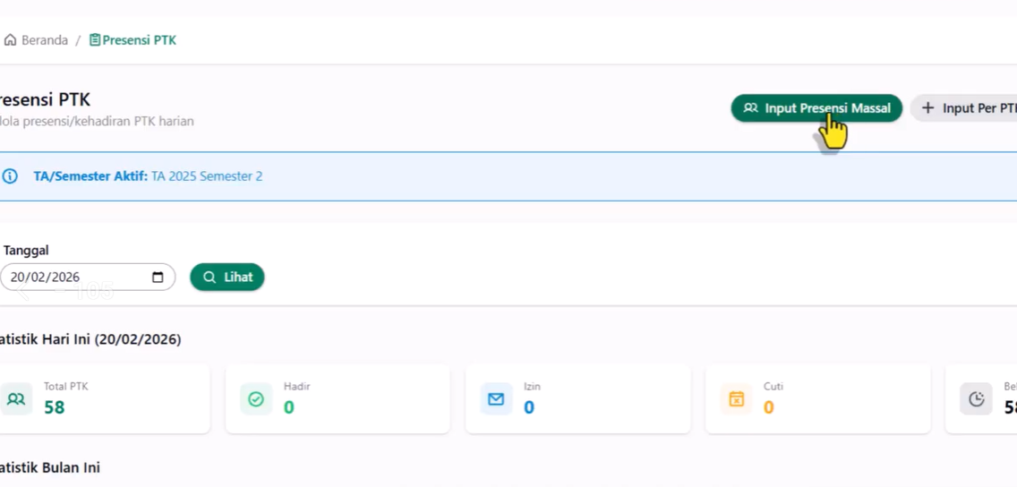 Cara Mengisi Presensi PTK di EMIS GTK IMP atau Simpatika Terbaru 2026