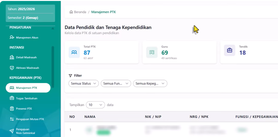 Cara Mengerjakan EMIS GTK IMP/Simpatika Kemenag 2026 dari Awal hingga Input Jadwal Mengajar
