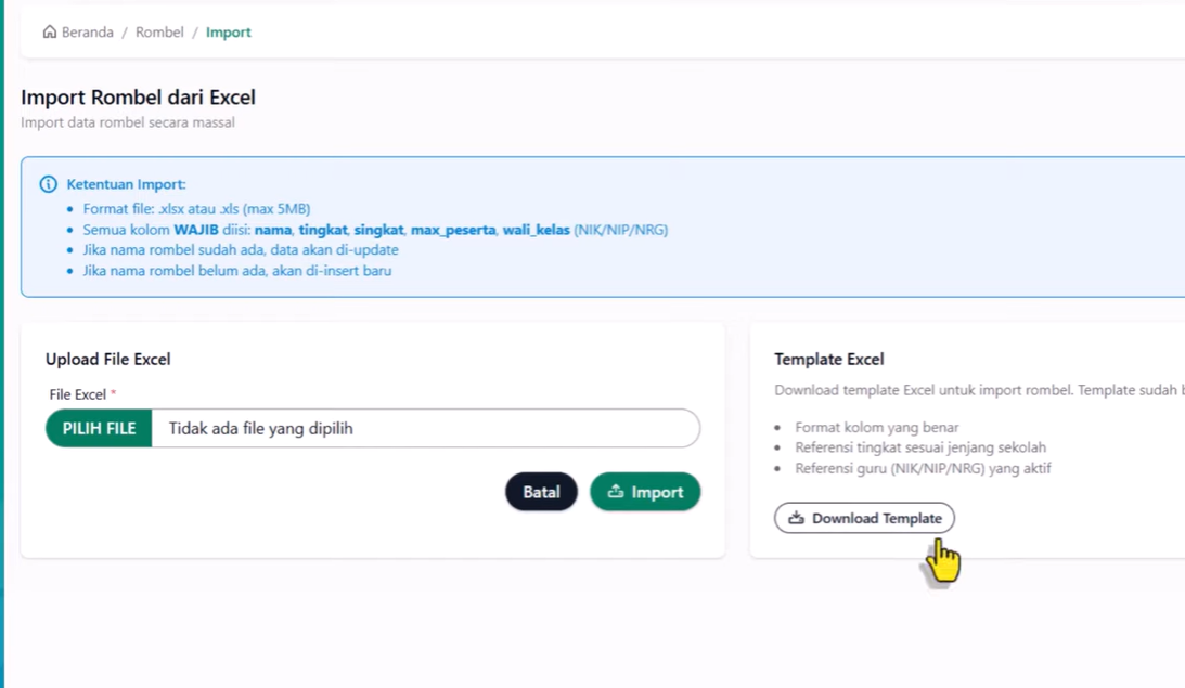 Cara Input Rombel Kelas di EMIS GTK IMP Simpatika Kemenag Terbaru 2026 RA, MI, MTS, MA