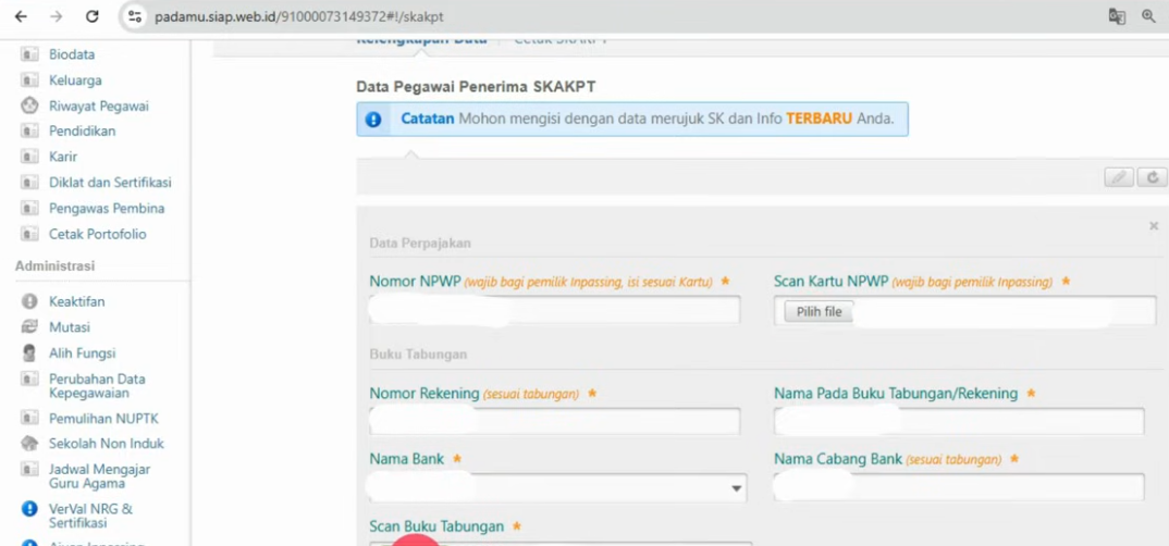 Cara Upload Nomor Rekening dan NPWP di EMIS GTK Terbaru 2026 untuk Guru Madrasah