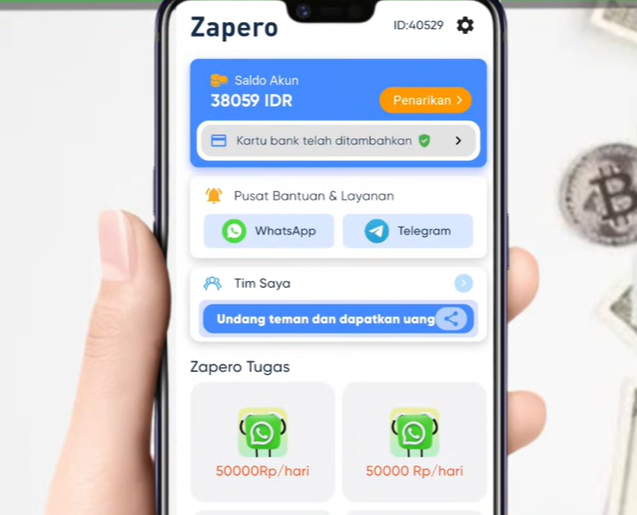 Cara Menghasilkan Uang Gratis dari Aplikasi Zapero WhatsApp Terbukti Membayar!