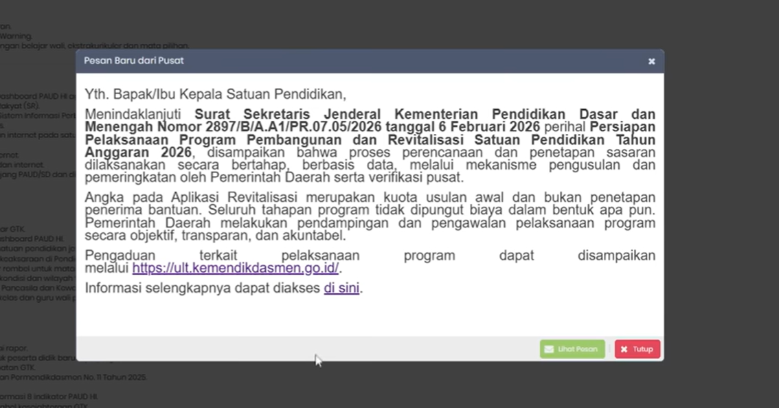 Dapodik Tiba-Tiba Muncul Surat Revitalisasi Sekolah 2026, Ini Fakta Penting yang Wajib Diketahui Operator dan Kepala Sekolah
