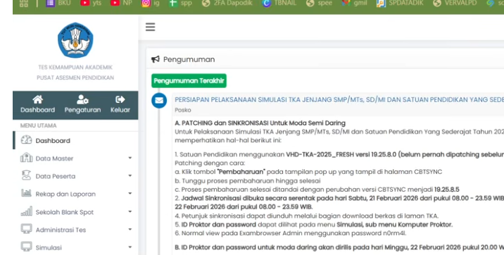 Ini Tugas Proktor Saat Simulasi TKA SD dan SMP, Jangan Sampai Salah Langkah