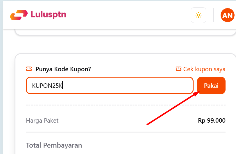 Kode Kupon Lulusptn Terbaru “KUPON25K” Ini Cara Dapat Diskon Paket UTBK