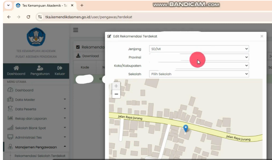 Cara Mengatur Lokasi dan Penempatan Pengawas TKA 2026 Melalui Menu Manajemen Pengawasan