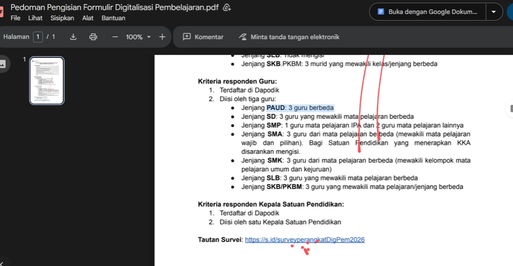 Cara Pengisian Instrumen Pemanfaatan Perangkat Digitalisasi Pembelajaran 2026 untuk Semua Sekolah