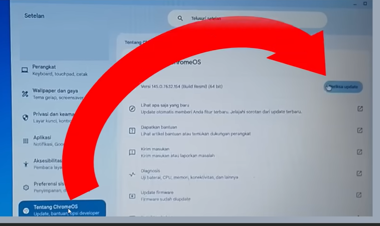Cara Update Chromebook Agar Bisa Digunakan untuk TKA SD dan SMP dengan Mudah