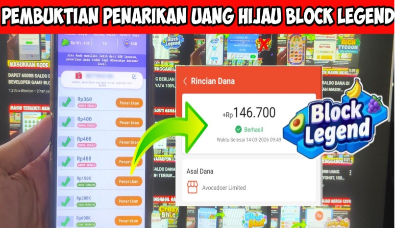 Cara Menarik Uang Rp150.000 di Game Block Legend Menggunakan Uang Kertas Hijau